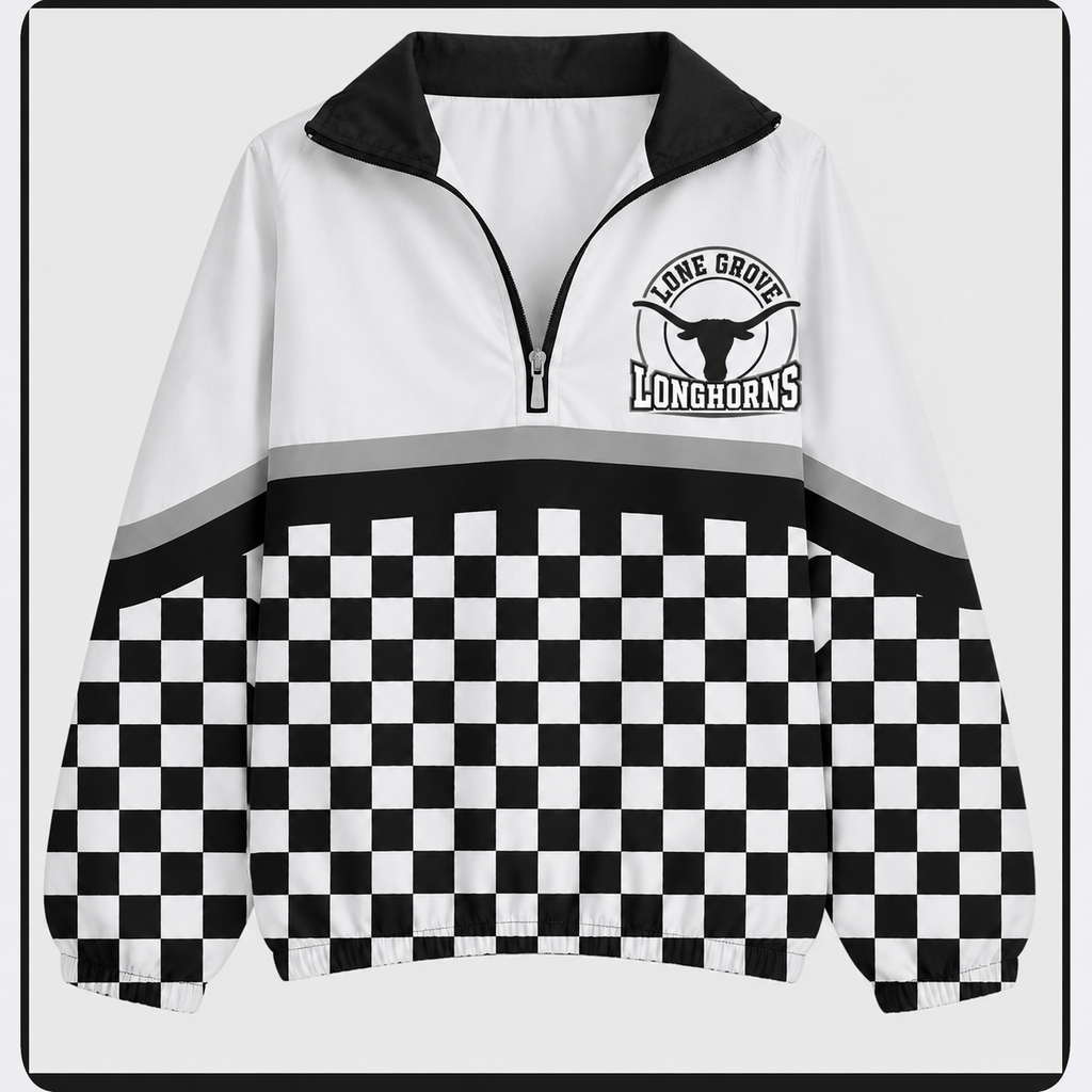 Lone Grove Checkered Scuba Pullover
