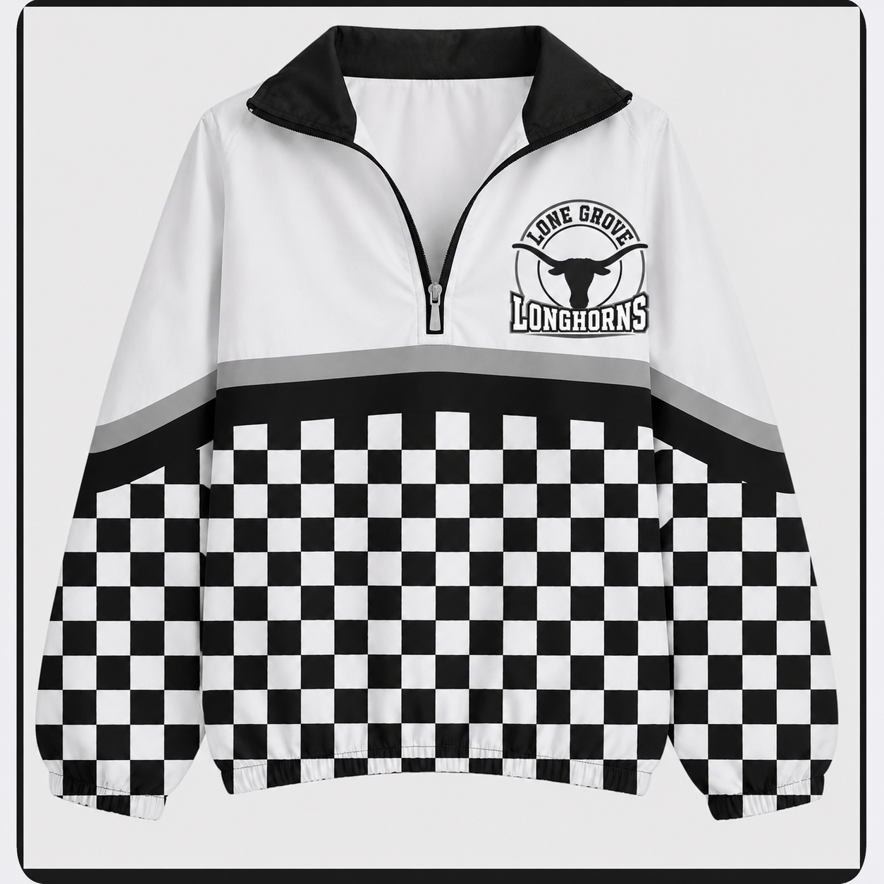 Lone Grove Checkered Scuba Pullover