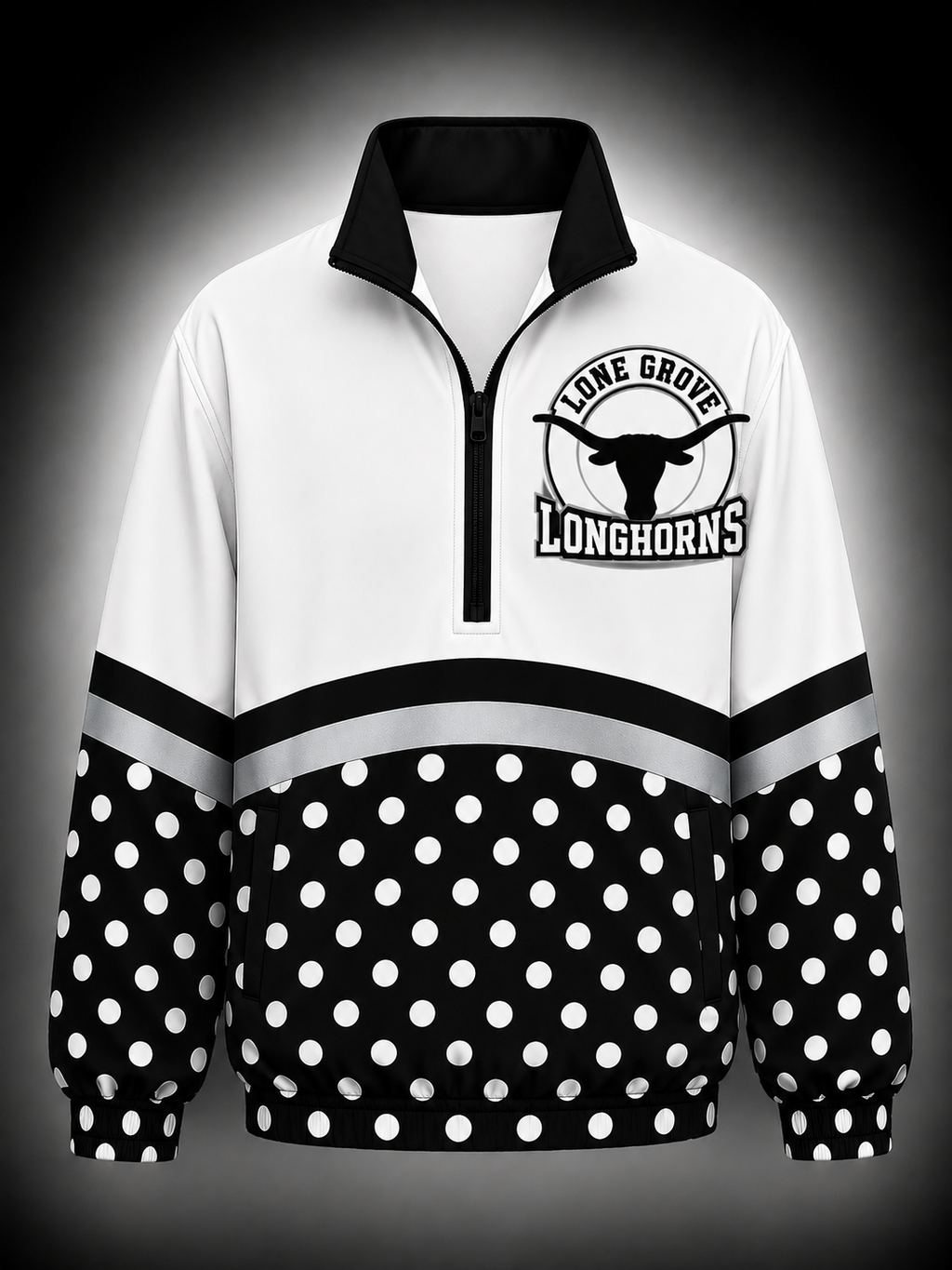 Lone Grove Polka Dot Scuba Pullover