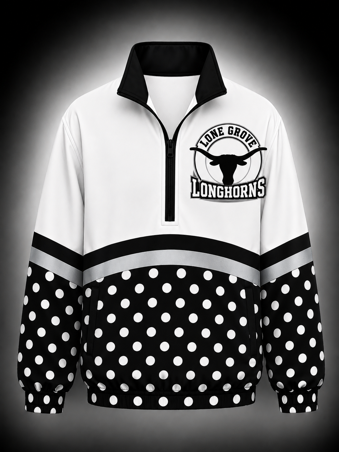 Lone Grove Polka Dot Scuba Pullover