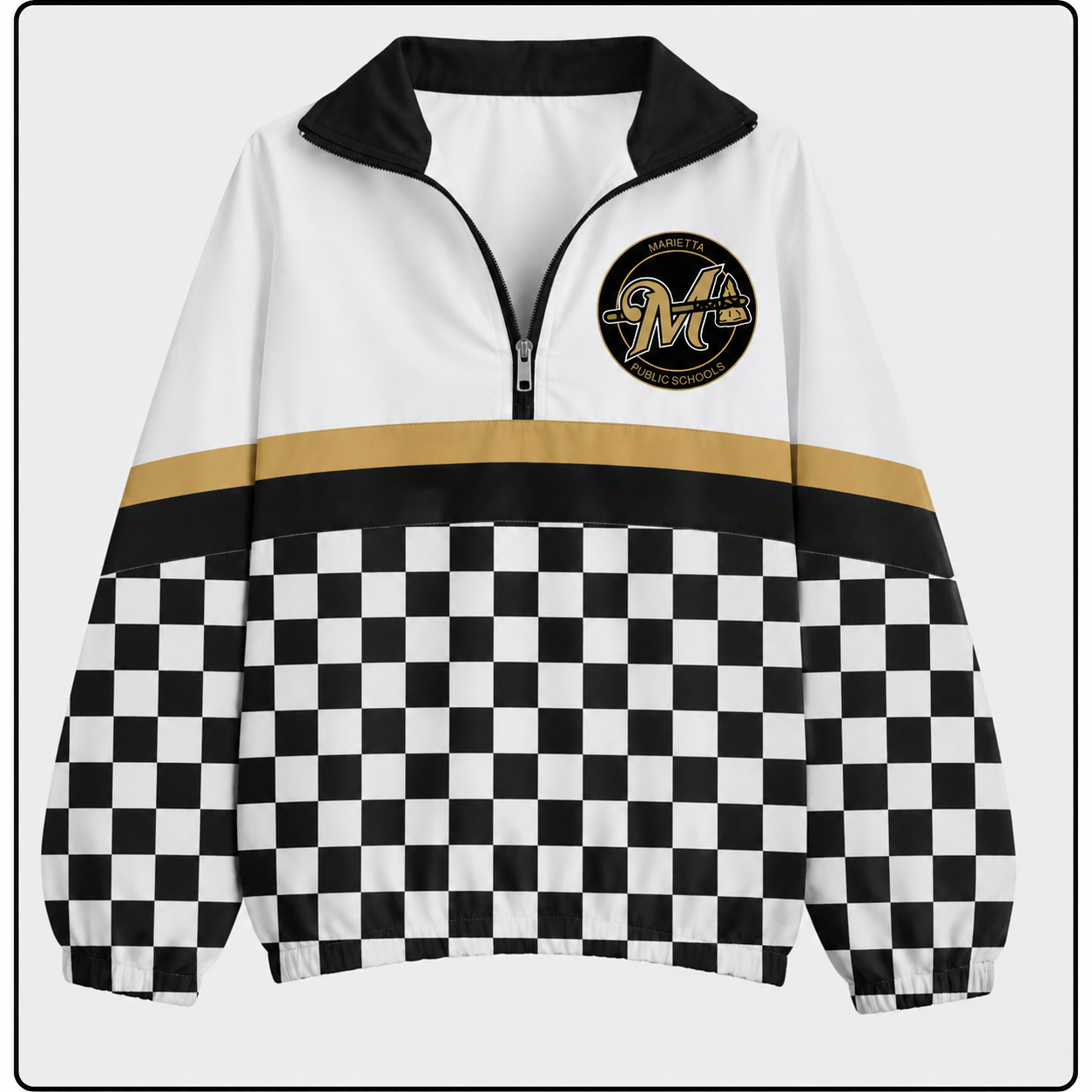 Marietta Checkered Scuba Pullover