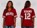 Davis Spirit Jersey- Red w Stripes
