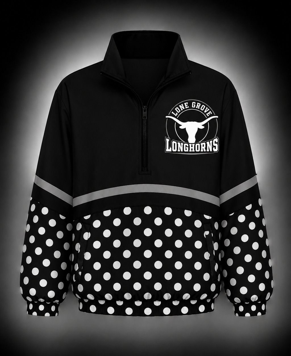 Lone Grove Polka Dot Scuba Pullover