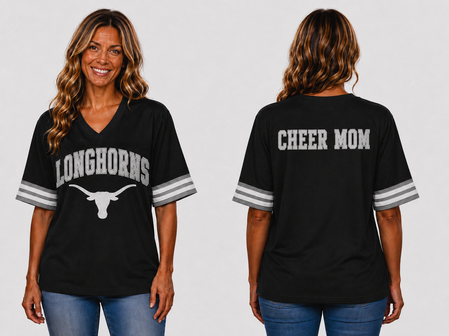 Black with Stripes Spirit Jersey